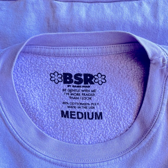 NWOT BSR By Samii Ryan Isn’t It Lovely Crew Neck Sweatshirt/Short Set Medium - Picture 11 of 13